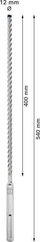 Wiertło SDS-max 8X Bosch 12x400x540