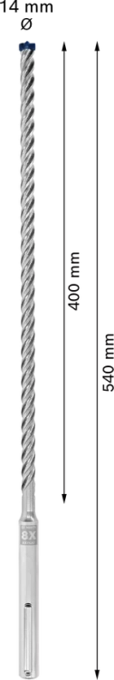 Wiertło SDS-max 8X Bosch 14x400x540