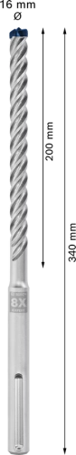 Wiertło SDS-max 8X Bosch 16x200x340