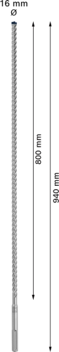 Wiertło SDS-max 8X Bosch 16x800x940