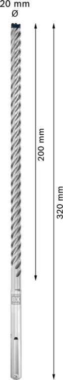 Wiertło SDS-max 8X Bosch 18x400x540
