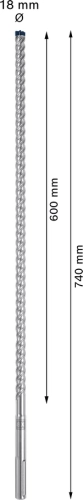 Wiertło SDS-max 8X Bosch 18x600x740