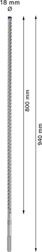 Wiertło SDS-max 8X Bosch 18x800x940