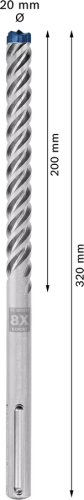 Wiertło SDS-max 8X Bosch 20x200x320