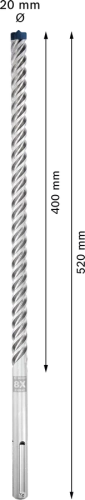 Wiertło SDS-max 8X Bosch 20x400x520