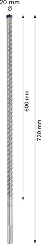 Wiertło SDS-max 8X Bosch 20x600x720