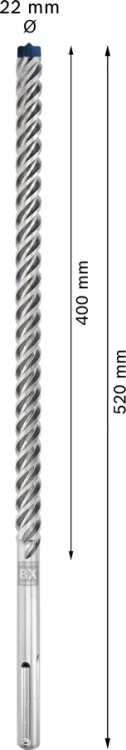 Wiertło SDS-max 8X Bosch 22x400x520