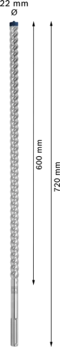 Wiertło SDS-max 8X Bosch 22x600x720