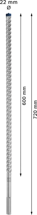 Wiertło SDS-max 8X Bosch 22x600x720