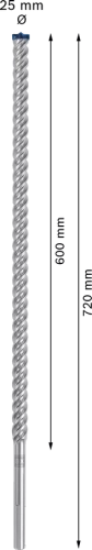 Wiertło SDS-max 8X Bosch 25x600x720