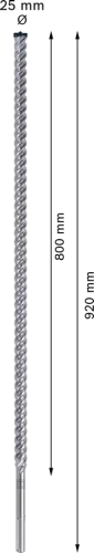Wiertło SDS-max 8X Bosch 25x800x920