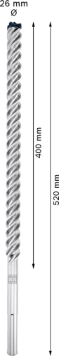 Wiertło SDS-max 8X Bosch 26x400x520