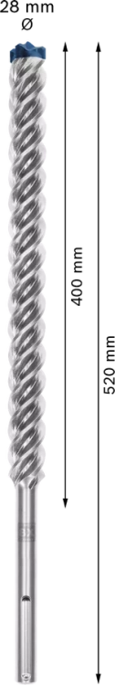 Wiertło SDS-max 8X Bosch 28x400x520
