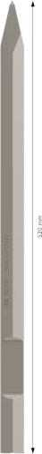 Dłuto HEX 28 szpic 520 mm