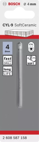Wiertło ceramika CYL-9 Bosch Soft Ceramic 4x70