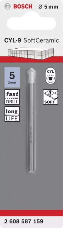 Wiertło ceramika CYL-9 Bosch Soft Ceramic 5x70