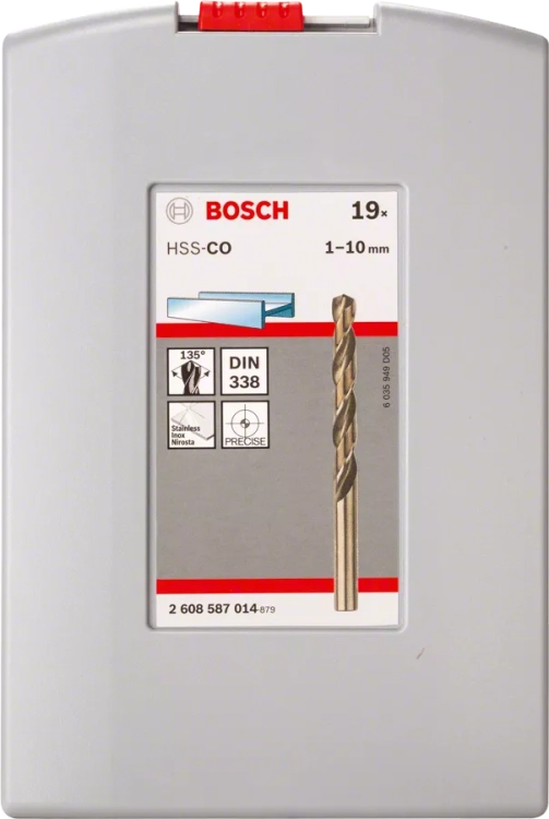 Zestaw 19szt. wierteł do metalu Bosch HSS-CO