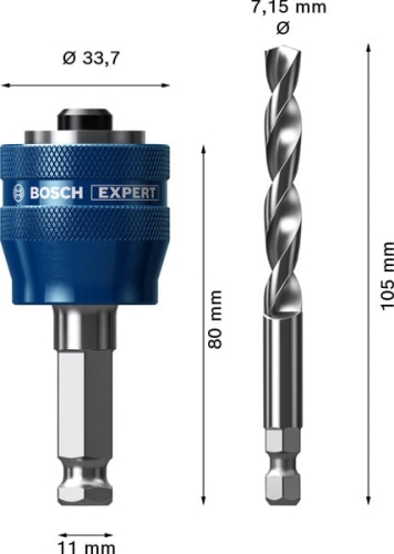 Uchwyt do otwornic Bosch EXPERT Power Change Plus HEX 11