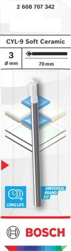 Wiertło ceramika CYL-9 Bosch Soft Ceramic 3x70