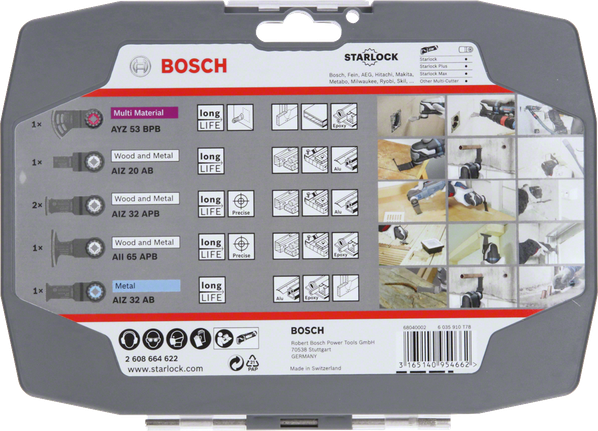 Zestaw 6szt. brzeszczotów Bosch Starlock for Electrician and Drywall