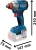 Klucz udarowy akumulatorowy 1/2"/ 1/4" BOSCH GDX 18V-285; 285Nm 2x4Ah L-BOXX