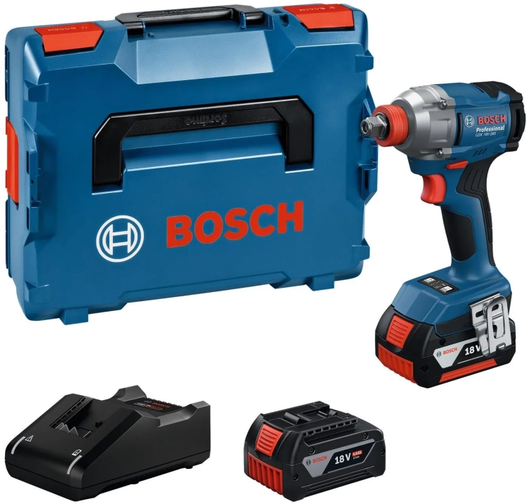 Klucz udarowy akumulatorowy 1/2"/ 1/4" BOSCH GDX 18V-285; 285Nm 2x4Ah L-BOXX