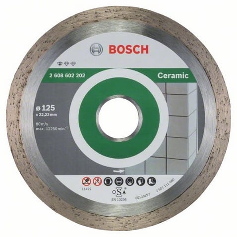 B.Tarcza diament ceramika 125x22,23x1,6 Standard, FPE ciągła