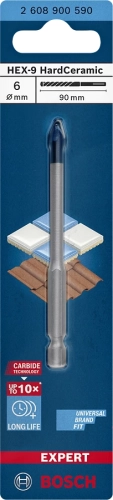 Wiertło EXPERT HEX-9 Bosch HardCeramic
