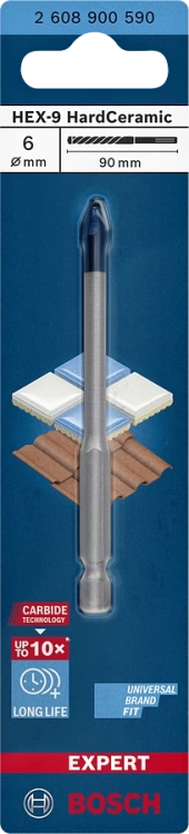 Wiertło EXPERT HEX-9 Bosch HardCeramic