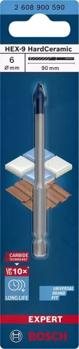 Wiertło EXPERT HEX-9 Bosch HardCeramic