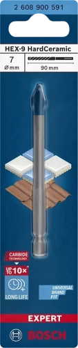 Wiertło EXPERT HEX-9 Bosch HardCeramic