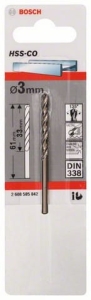 Wiertła do metalu  Bosch HSS-Co 3,0x33x61 mm 