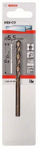 Wiertło metal Bosch HSS-Co 5,5x57x93