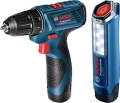 Wiertarko-wkrętarka GSR 120-Li i lampa robocza GLI 12V-300
