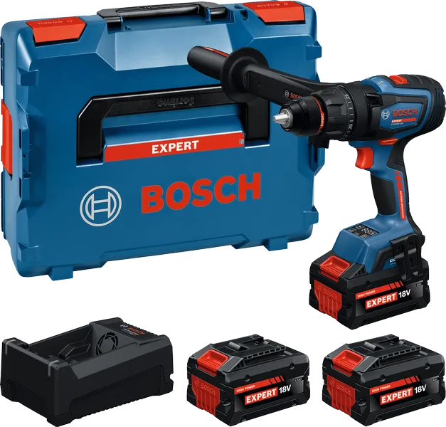 Akumulatorowa wiertarko-wkrętarka udarowa Bosch EXSB18V-150 2x8Ah 1x5,5Ah L-BOXX